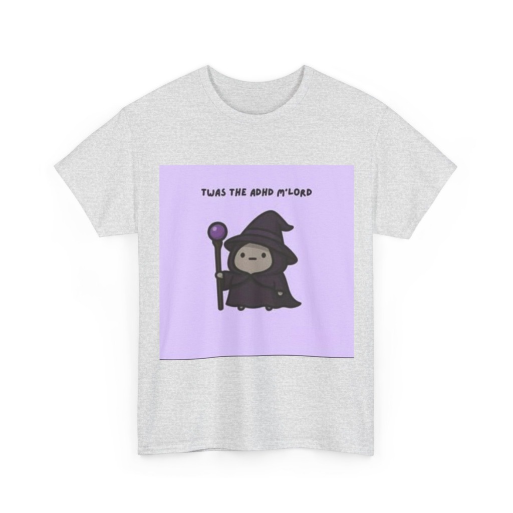 T-Shirt: Disgruntled Wizard 'ADHD M'LORD' Graphic