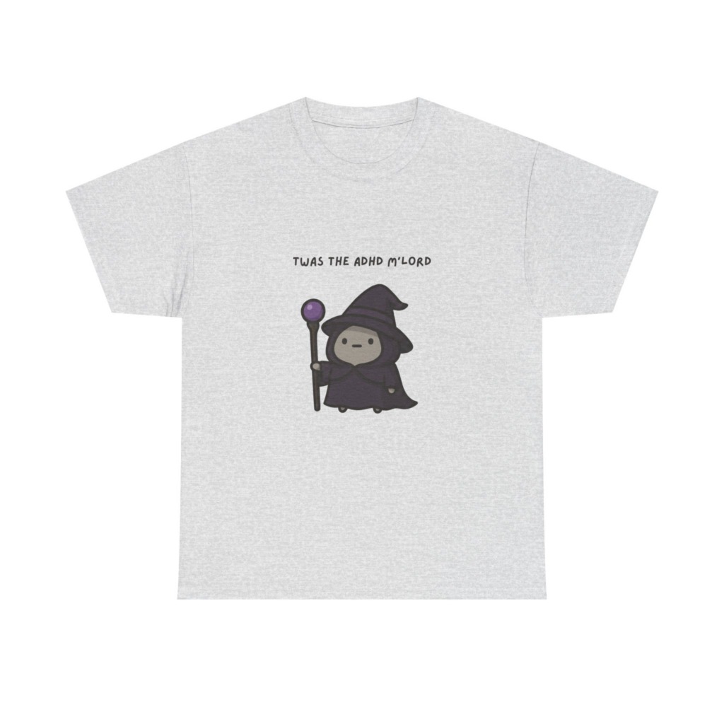 Twas the ADHD M'Lord Wizard Graphic T-Shirt